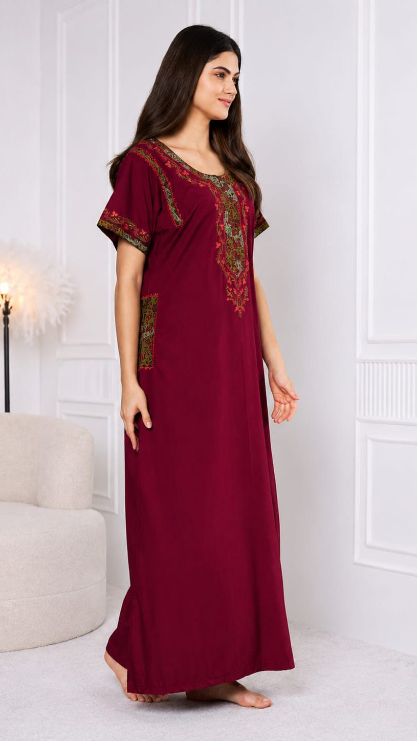 KOI SLEEPWEAR BHOPALI EMBROIDERED GOWN