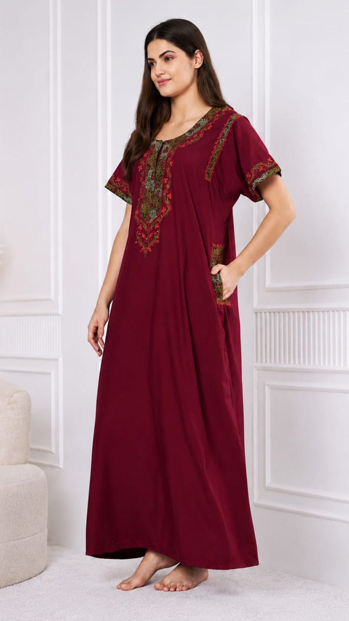 KOI SLEEPWEAR BHOPALI EMBROIDERED GOWN