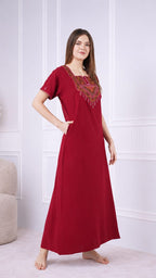 Resham Embroidery Night Gown