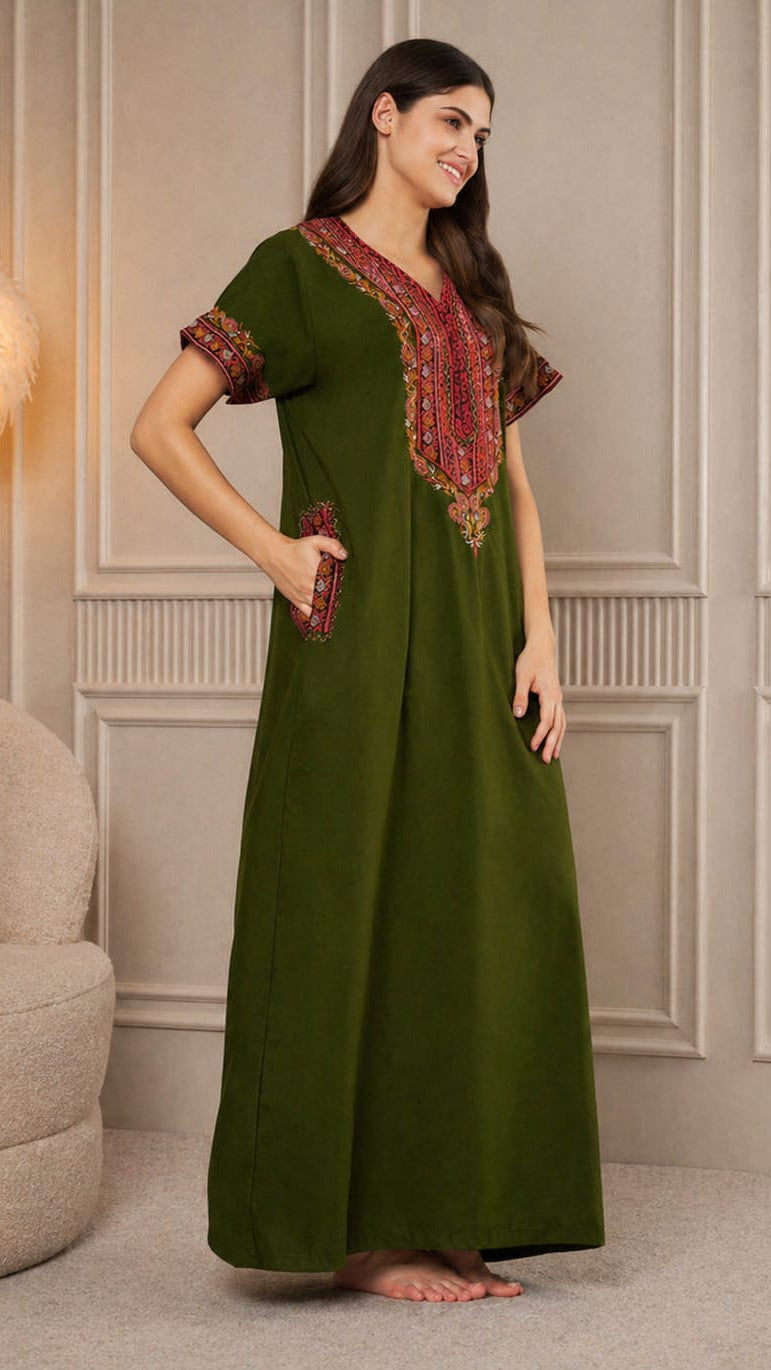 KOI SLEEPWEAR Bhopali embroidered gown