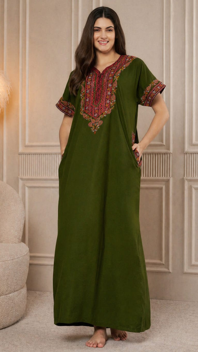 KOI SLEEPWEAR Bhopali embroidered gown