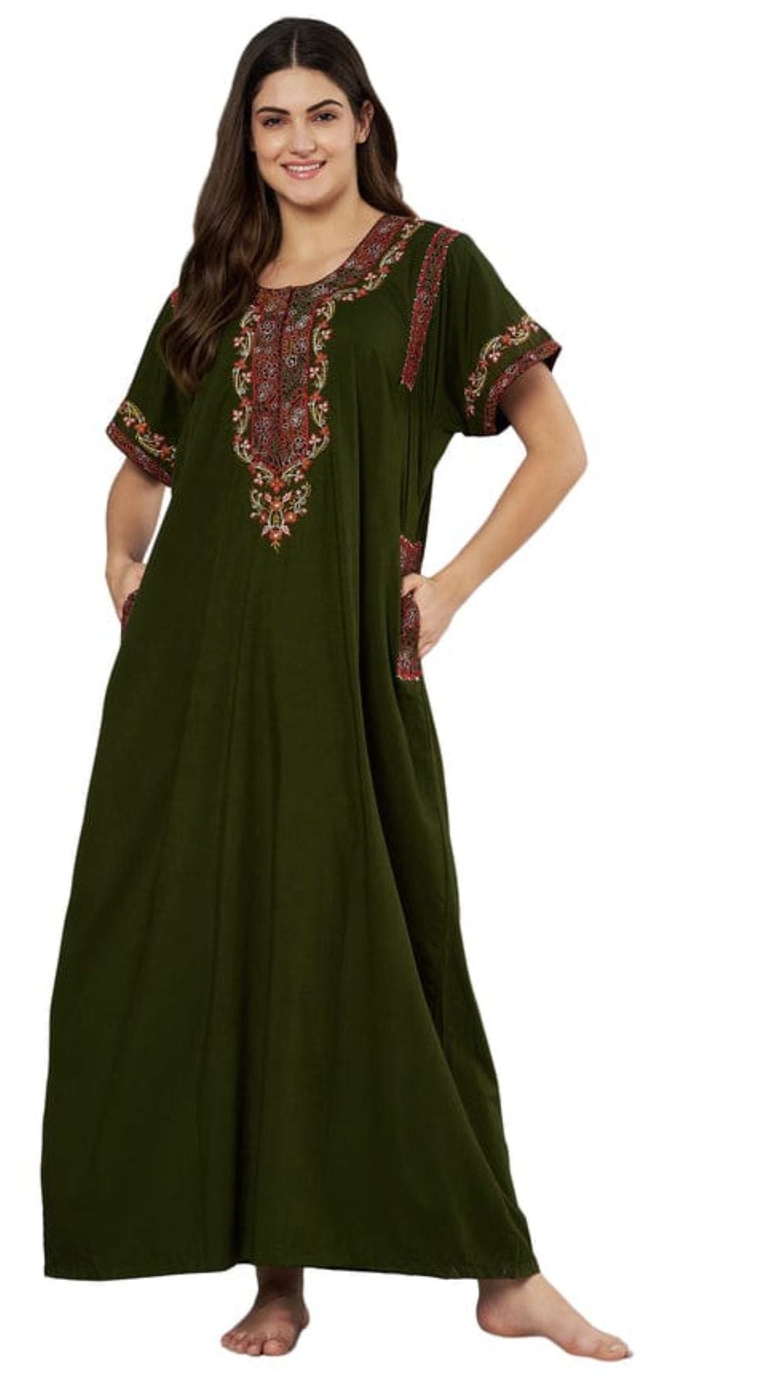 KOI SLEEPWEAR BHOPALI EMBROIDERED GOWN
