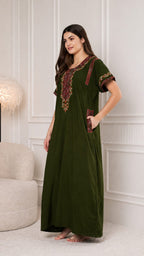 KOI SLEEPWEAR BHOPALI EMBROIDERED GOWN