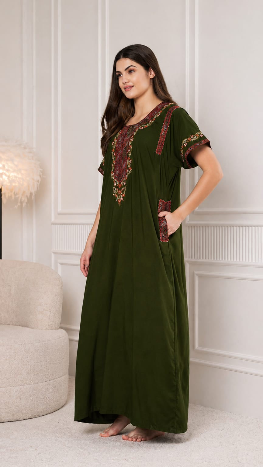 KOI SLEEPWEAR BHOPALI EMBROIDERED GOWN