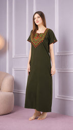 Resham Embroidery Night Gown