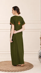 Crosswork Embroidered  Nightgown