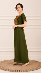 Crosswork Embroidered  Nightgown