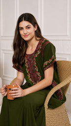 KOI SLEEPWEAR BHOPALI EMBROIDERED GOWN