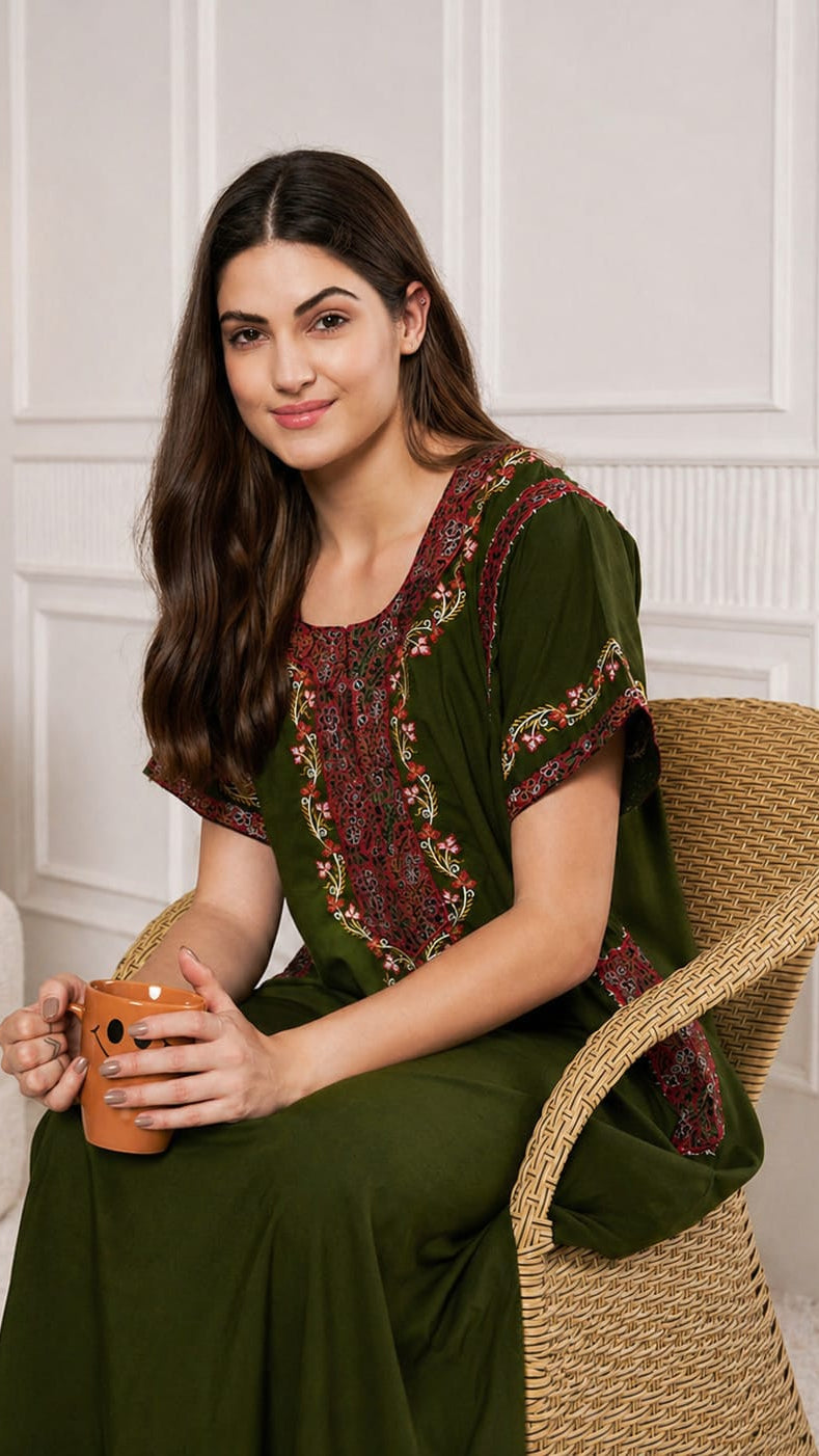 KOI SLEEPWEAR BHOPALI EMBROIDERED GOWN