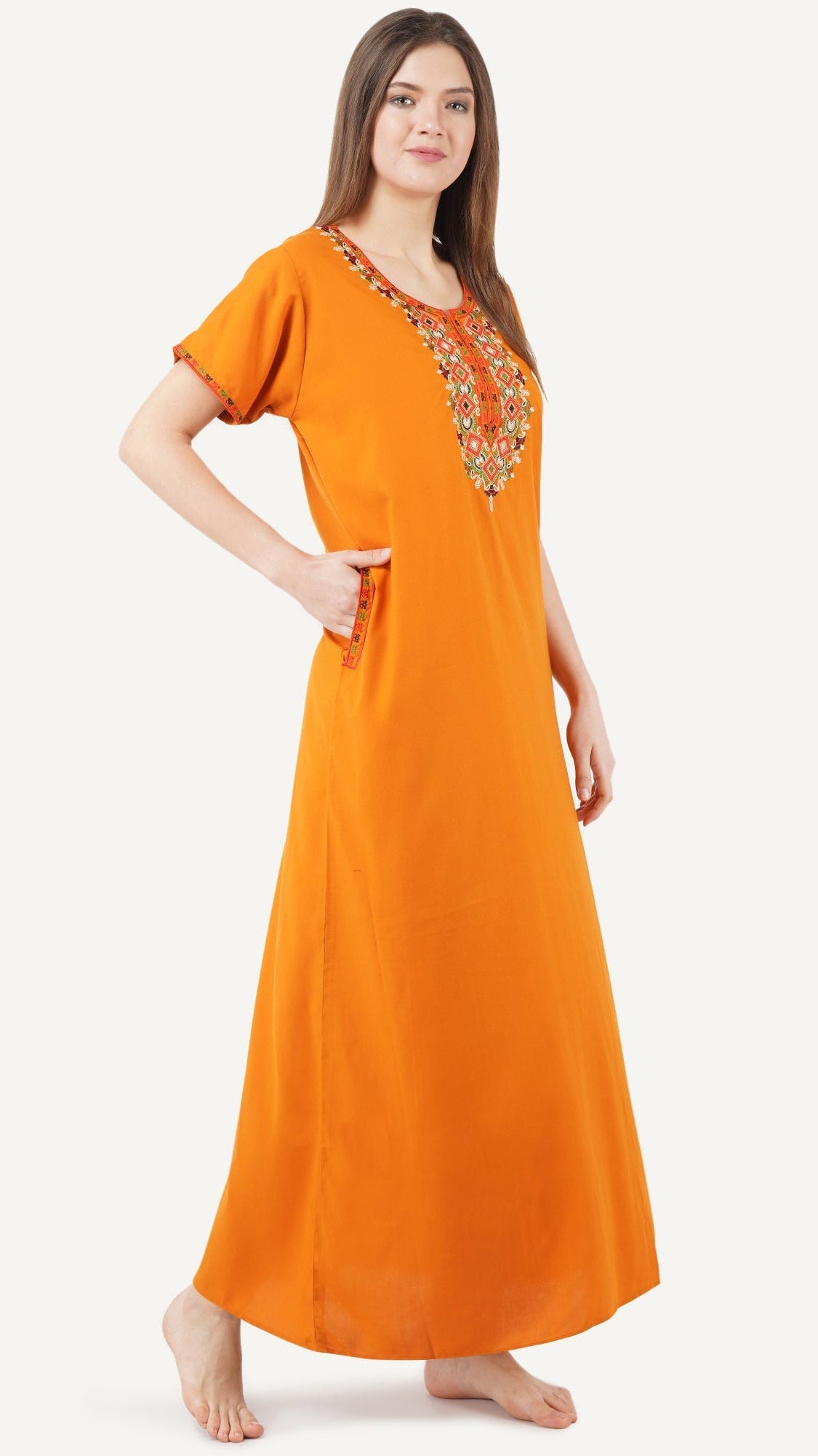 Multi Coloured Embroidered Nightgown