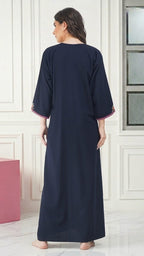 Nine Flowers Embroidery Night Gown