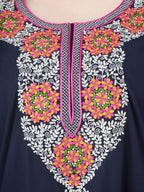 Nine Flowers Embroidery Night Gown
