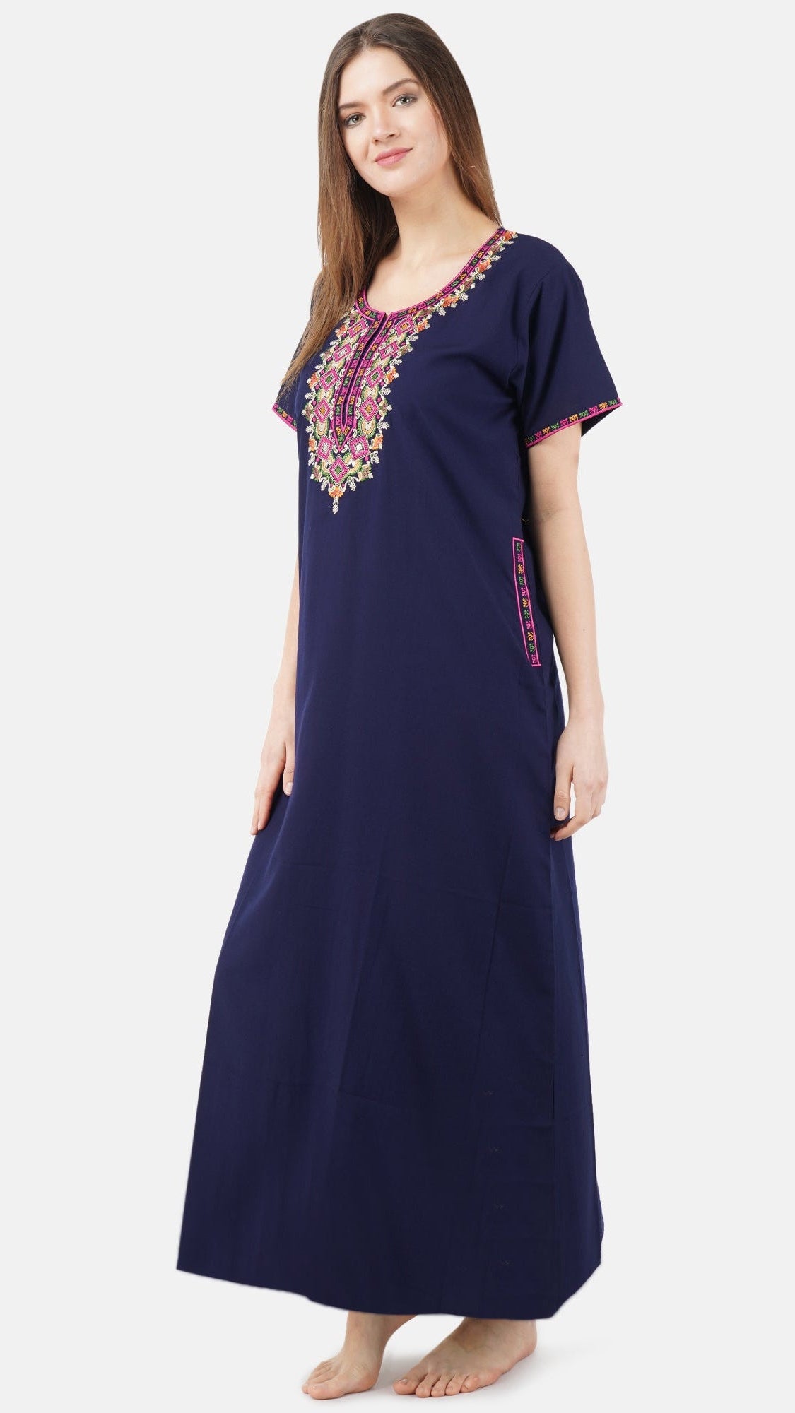 Multi Coloured Embroidered Nightgown