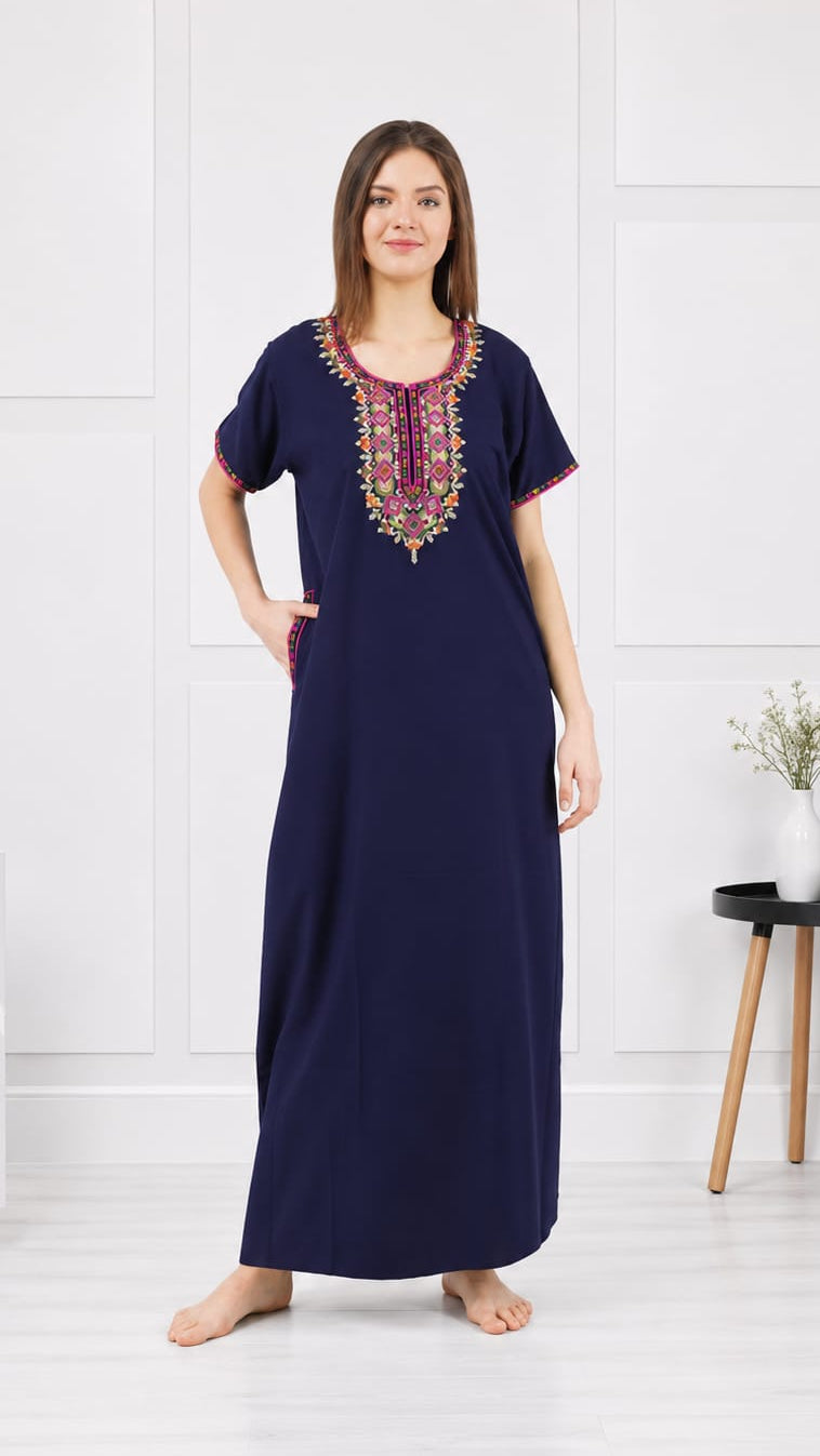 Multi Coloured Embroidered Nightgown