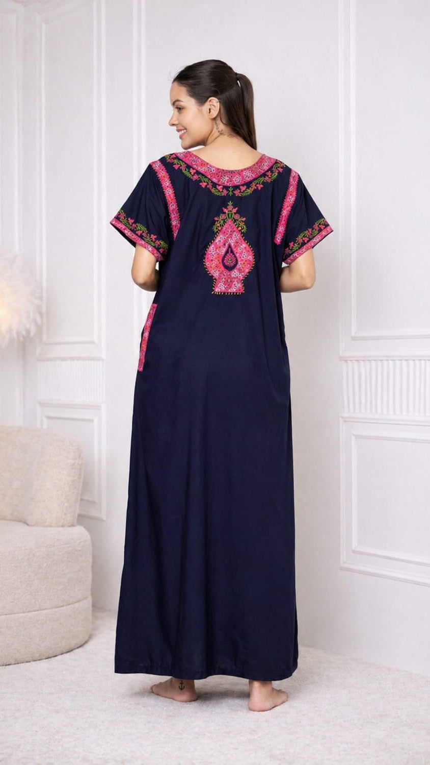 KOI SLEEPWEAR BHOPALI EMBROIDERED GOWN