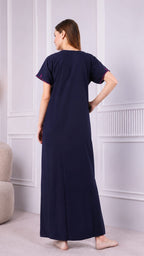 Resham Embroidery Night Gown