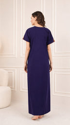 Cream Embroidery Night Gown