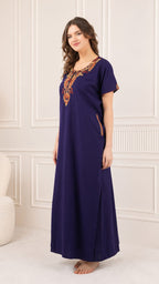 Cream Embroidery Night Gown