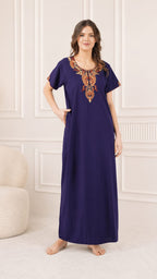 Cream Embroidery Night Gown