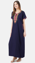 Crosswork Embroidered  Nightgown