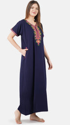 Crosswork Embroidered  Nightgown