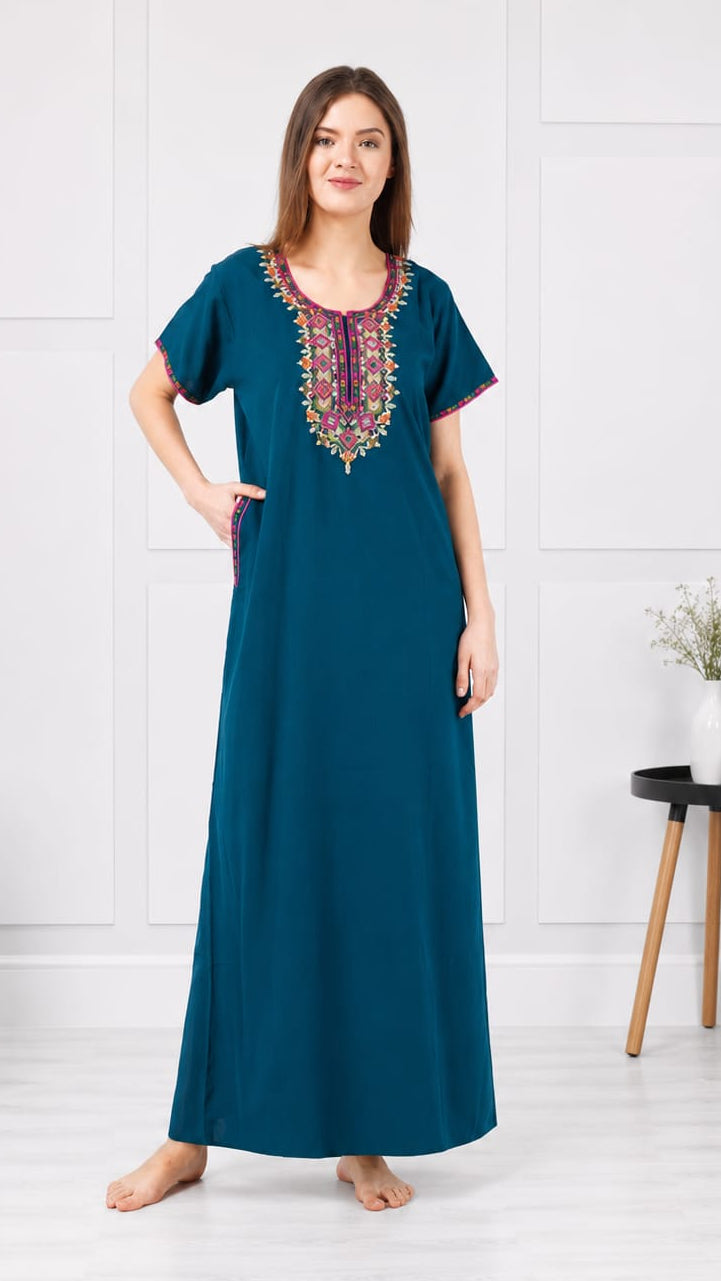 Multi Coloured Embroidered Nightgown