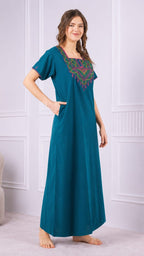 Resham Embroidery Night Gown