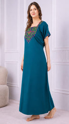 Resham Embroidery Night Gown