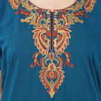 Cream Embroidery Night Gown