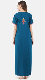 Crosswork Embroidered  Nightgown