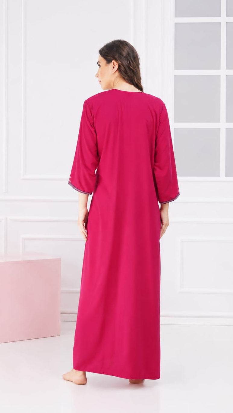 Nine Flowers Embroidery Night Gown Secondary image