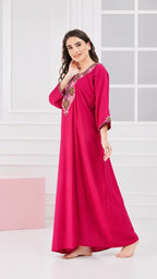 Nine Flowers Embroidery Night Gown
