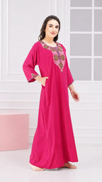 Nine Flowers Embroidery Night Gown