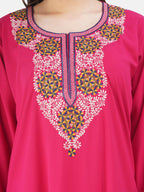 Nine Flowers Embroidery Night Gown