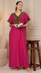 KOI SLEEPWEAR Bhopali embroidered gown