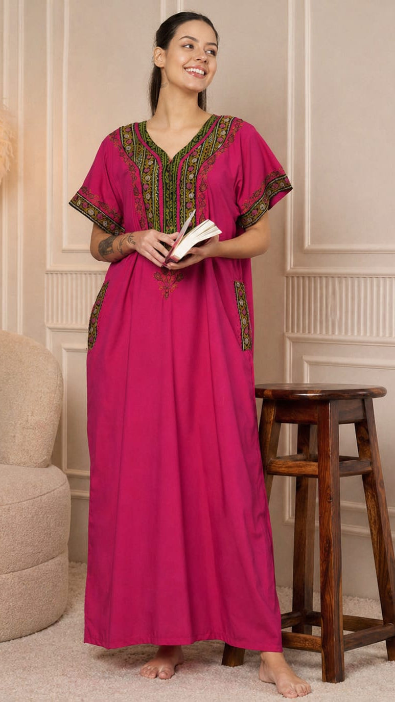 KOI SLEEPWEAR Bhopali embroidered gown