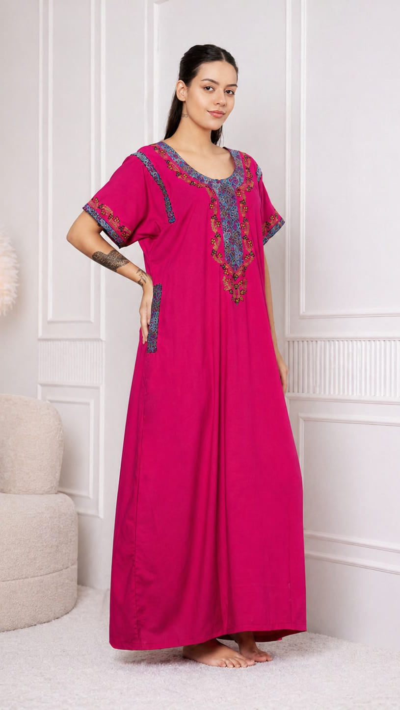 KOI SLEEPWEAR BHOPALI EMBROIDERED GOWN