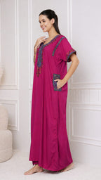 KOI SLEEPWEAR BHOPALI EMBROIDERED GOWN