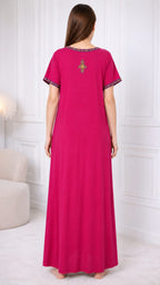 Crosswork Embroidered  Nightgown