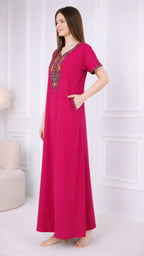 Crosswork Embroidered  Nightgown