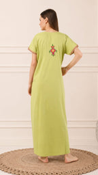 Crosswork Embroidered  Nightgown