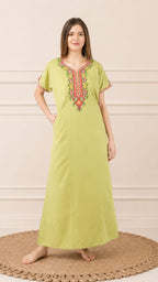 Crosswork Embroidered  Nightgown