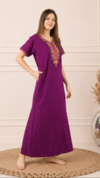 Crosswork Embroidered  Nightgown