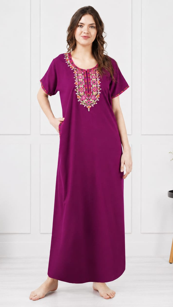 Multi Coloured Embroidered Nightgown
