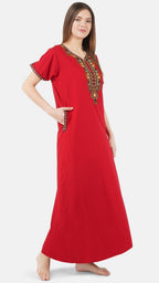 Crosswork Embroidered  Nightgown
