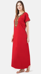 Crosswork Embroidered  Nightgown