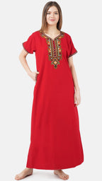 Crosswork Embroidered  Nightgown
