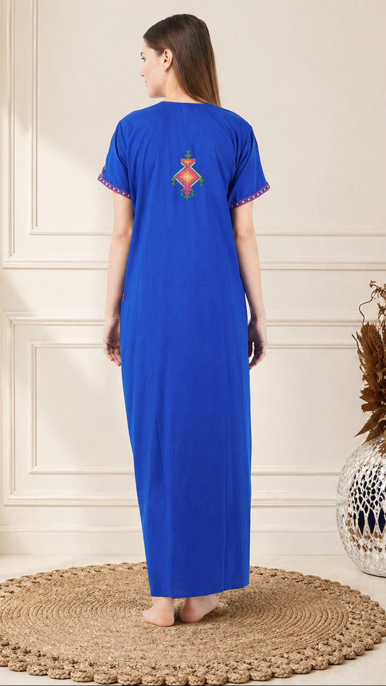 Crosswork Embroidered  Nightgown