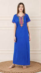 Crosswork Embroidered  Nightgown