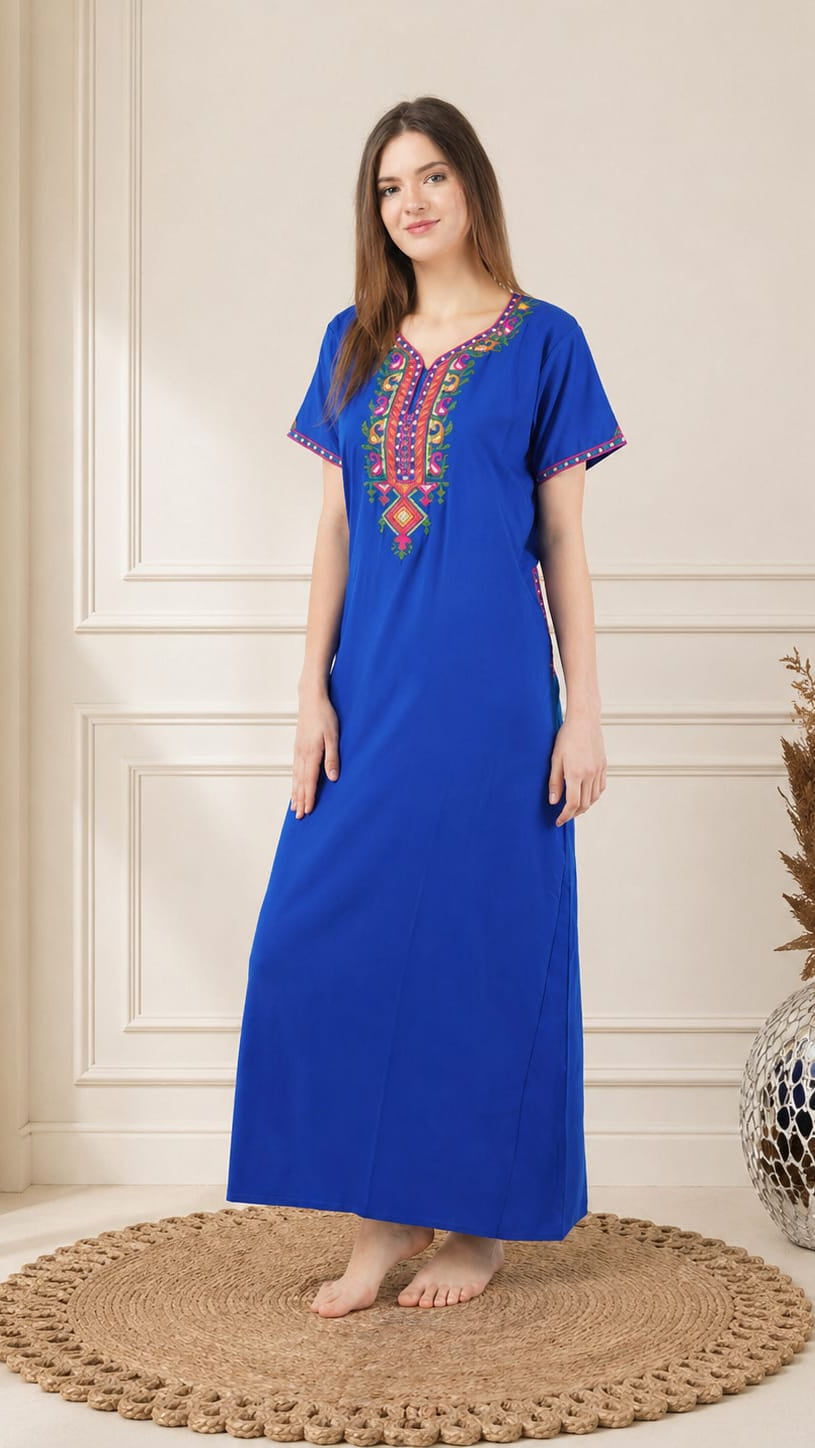Crosswork Embroidered Nightgown
